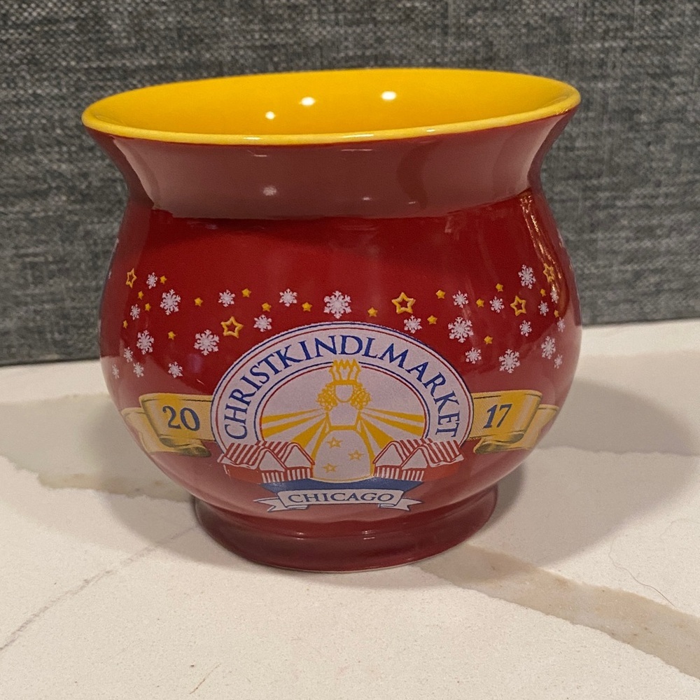 Chicago Christkindlmarket 2017 Holiday Mug Red German Market Collectible - Picture 2 of 9
